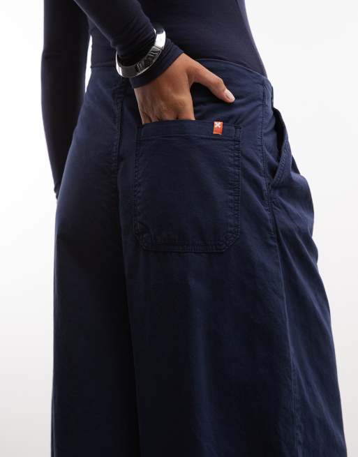 COLLUSION XL pleated balloon jeans in navy, 2 of 5