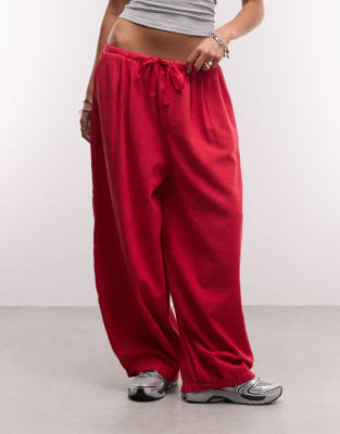 Collusion Xl Pull On Balloon Pants In Red