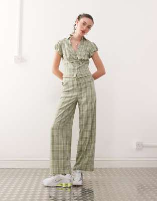 Collusion Y2k Tailored Blouse In Green
