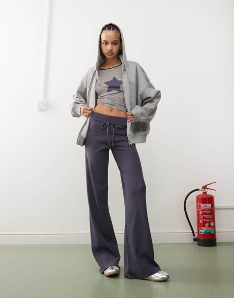 COLLUSION yoga pants in slate waffle - view 1