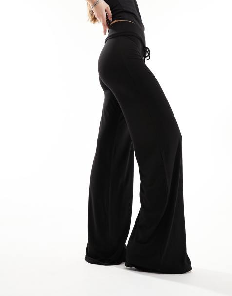COLLUSION - Yogabroek met lage taille in zwart - view 1