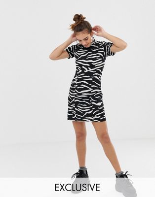 zebra mini dress