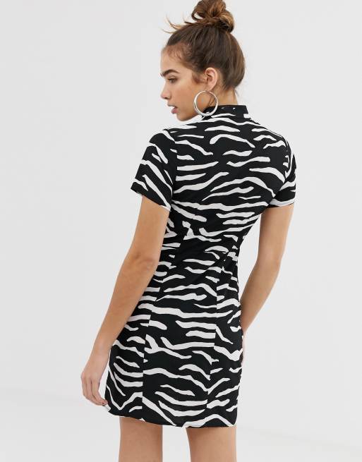 Collusion zebra sale dress