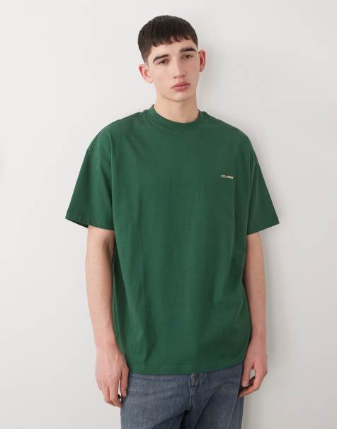 COLLUSION – Zielony T-shirt z logo - view 1