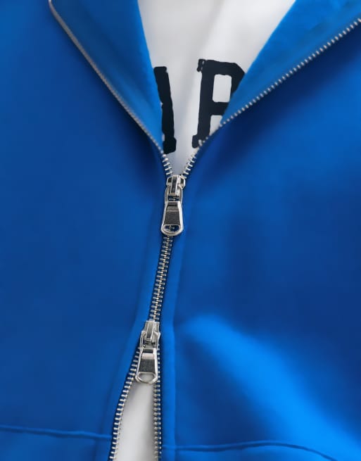 COLLUSION Zip-Hoodie in Kobaltblau, 4 von 10
