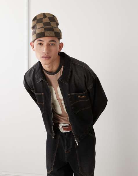 COLLUSION zip up denim jacket in black - part of a set - view 1