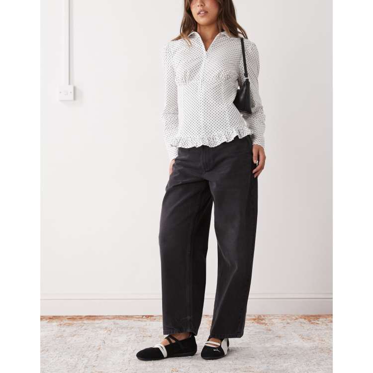 トップス highend- pleats uniqueprintshirt(unisex) Zosia Long Sleeve Top at Joie