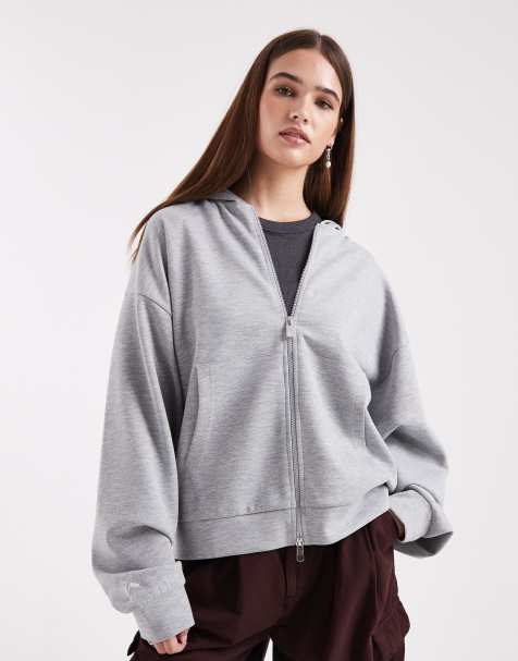 COLLUSION zip-up hoodie in charcoal gray - view 1