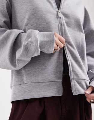 Collusion Zip-up Hoodie In Gray