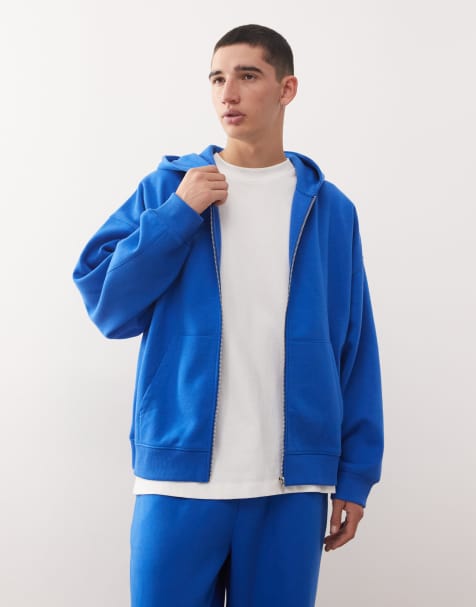 COLLUSION Zip up hoodie in navy blue - view 1