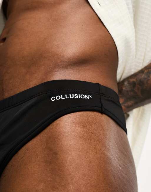COLLUSION - Zwemtanga in zwart, 3 van 4