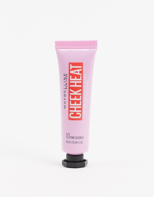 Colorete brillante en gel hidratante con agua Cheek Heat de Maybelline - Pink Scorch