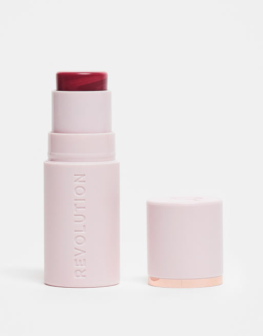 Colorete en barra efecto marmoleado Skin Silk Marble Blush de Revolution: Tono Berry Flush