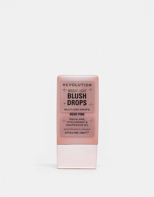Colorete en gotas Bright Light Blush Drops de Revolution: Tono Rosie Pink