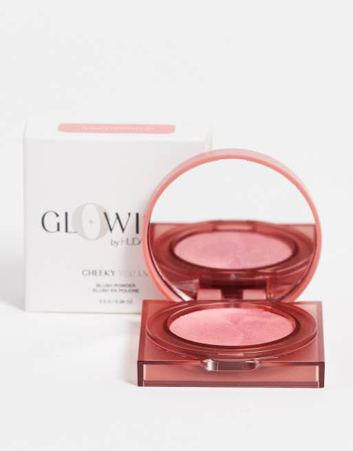 Colorete en polvo GloWish Cheeky de Huda Beauty: Tono Caring Coral
