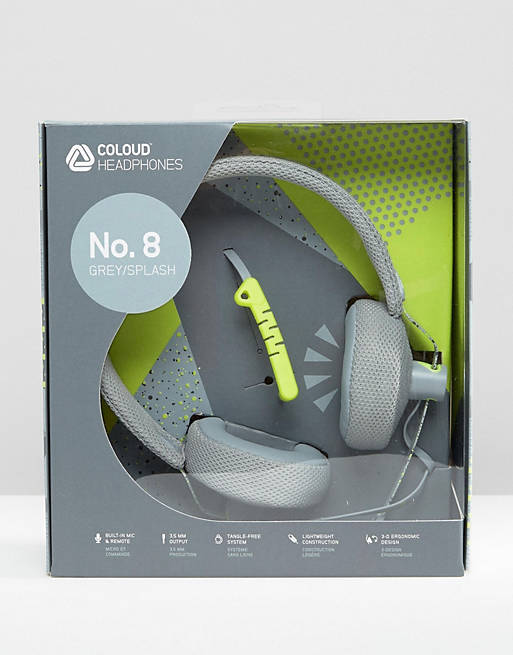 Coloud No 8 Grey On-Ear Headphones with Built-In Mic 