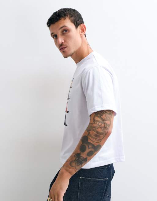Colt boxy fit western suited & booted t-shirt in white, 3 of 5