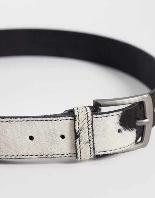 Colt cattleman's leather cowhide unique print belt in multi, 3 of 3