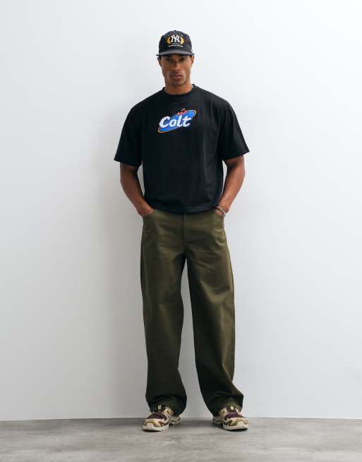 Colt cloud graphic logo boxy fit t-shirt in black, 2 of 5