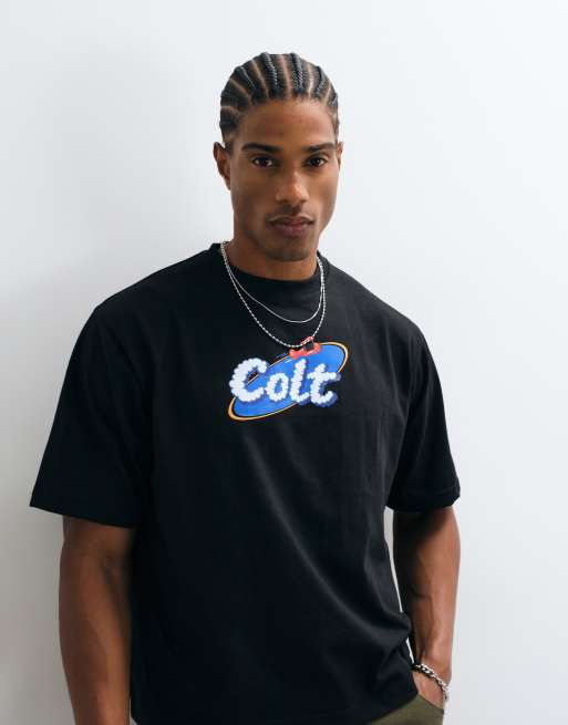 Colt cloud graphic logo boxy fit t-shirt in black, 5 of 5