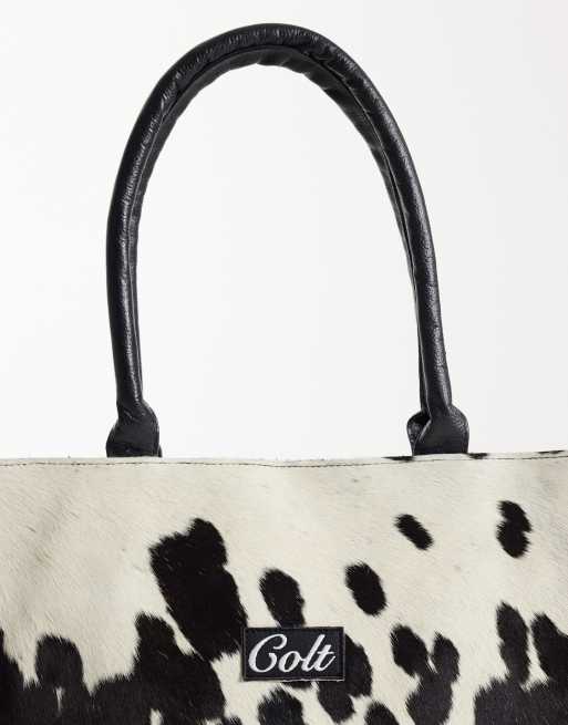 Colt leather cowhide unique print bag in multi, 3 of 4