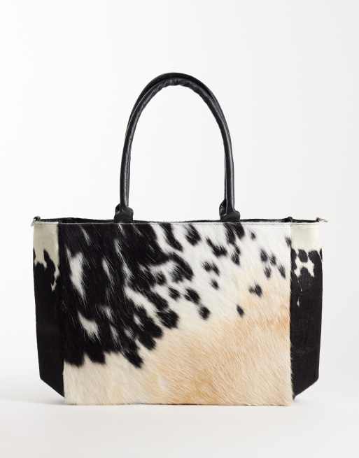 Colt leather cowhide unique print bag in multi, 4 of 4