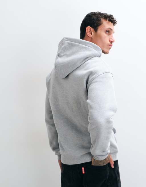 Colt regular fit arc logo zip through hoodie in light grey, 2 of 5