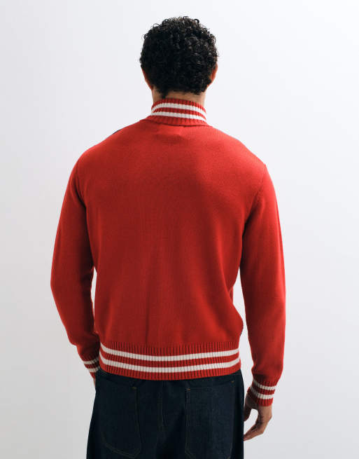 Colt relaxed fit union jack print zip through knitted track jacket in multi, 3 of 9