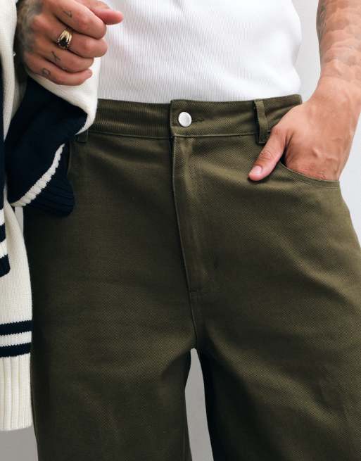 Colt straight leg fatigue trousers in dark olive, 2 of 5