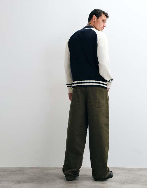 Colt straight leg fatigue trousers in dark olive, 4 of 5