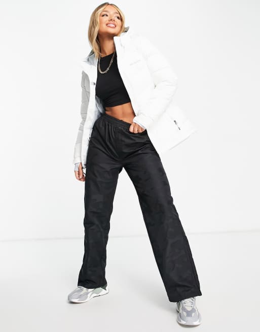 Columbia Abbott Peak insulated ski jacket in white ASOS
