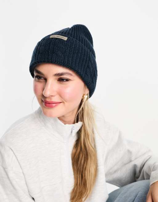 Columbia - Agate Pass - Gebreide beanie met kabels in marineblauw