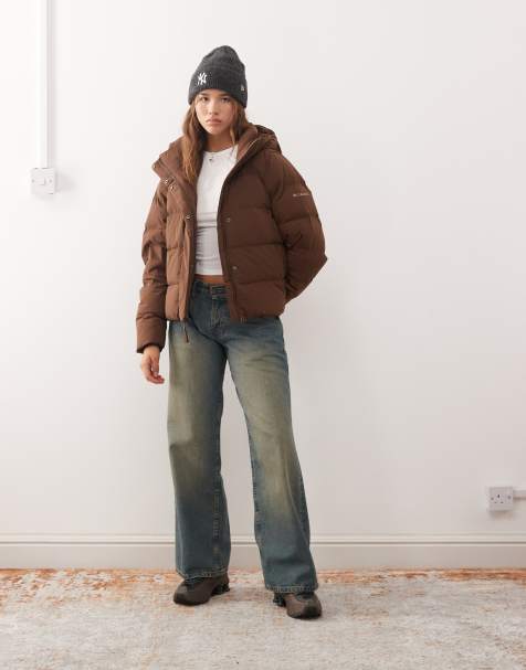 Columbia Amaze Puff hooded puffer coat in brown - view 1