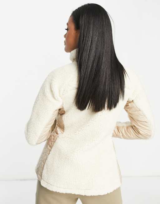 Columbia Archer Ridge II zip up sherpa fleece jacket in cream, 2 of 4