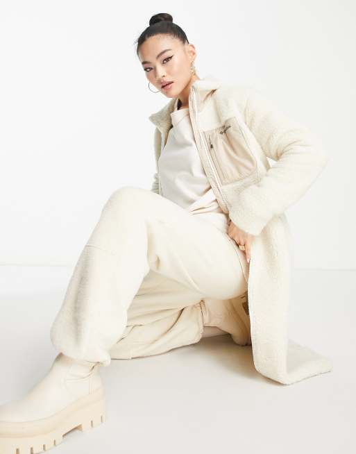 Columbia - Archer Ridge - Lang sherpa-jakke i cremefarvet fleece, 2 af 4