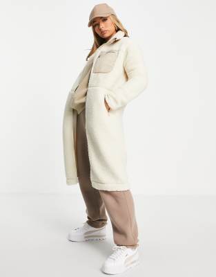 Columbia Women's Archer Ridge Long Faux-sherpa Jacket In Neutral