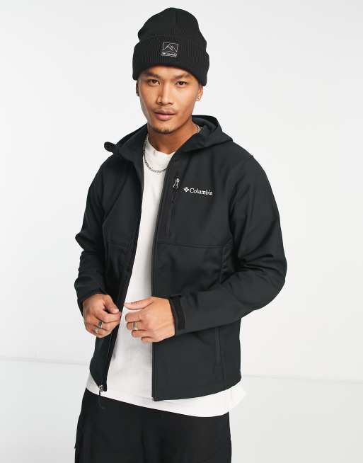 Columbia Ascender hooded softshell jacket in black