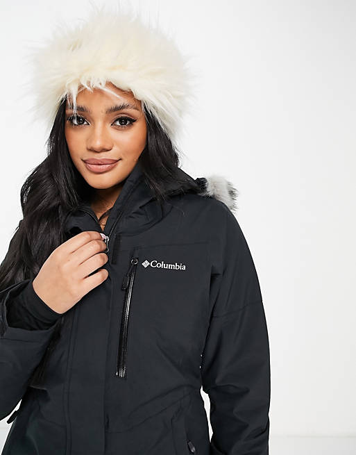 Women Columbia Ava Alpine insulated ski jacket in black 