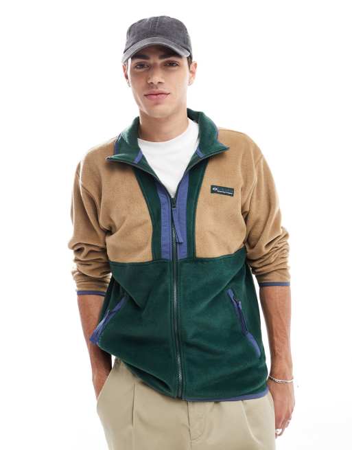 Green columbia fleece store jacket