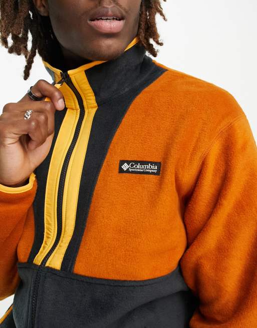 Columbia Back Bowl full zip fleece in orange Exclusive at ASOS