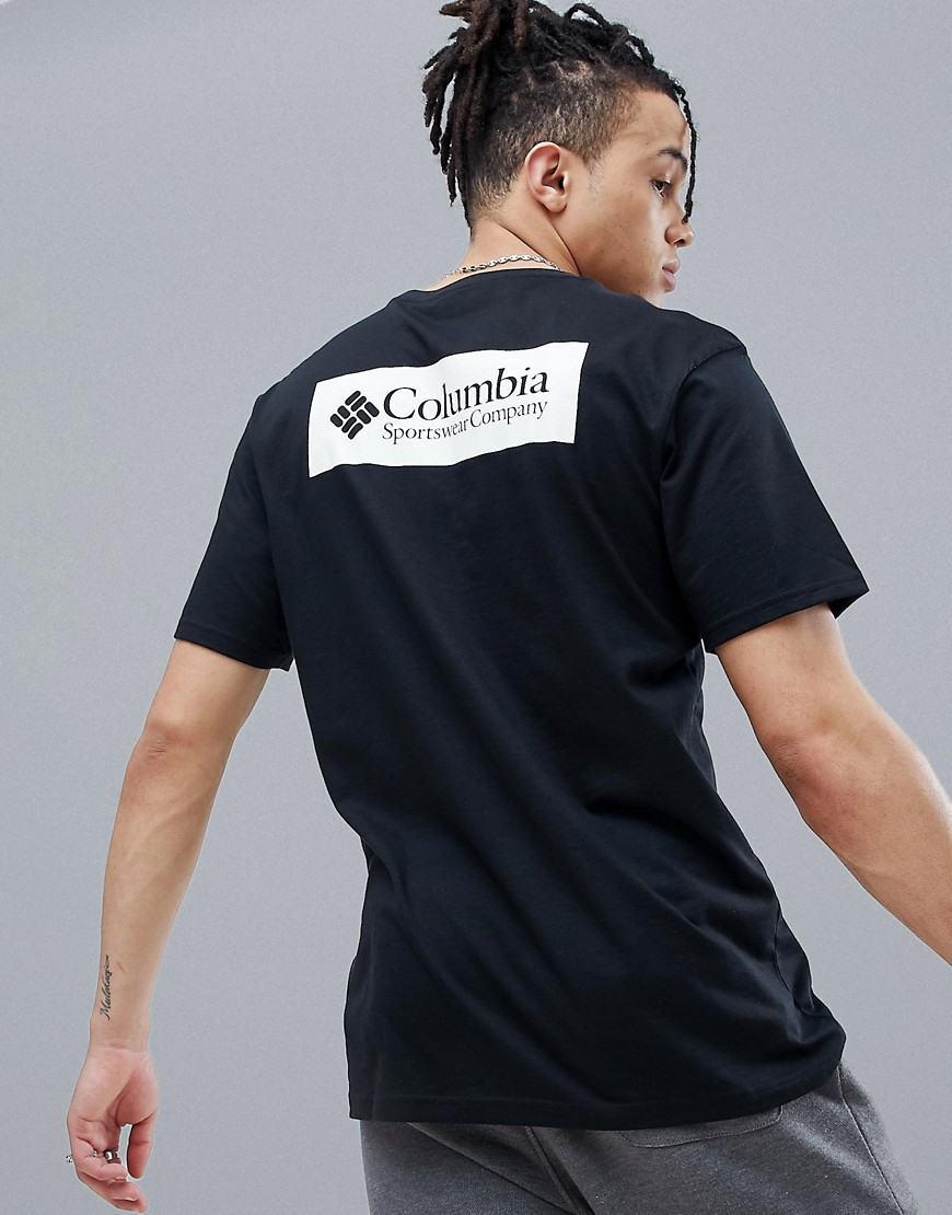 Columbia Back Logo Print T-Shirt in Black/White