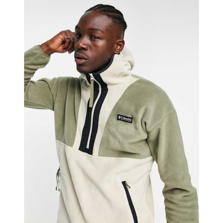 green hoodie Backbowl stone | Columbia ASOS at 1/2 zip sherpa Exclusive and ASOS in