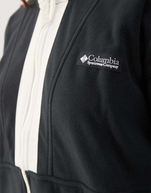 Columbia Backbowl II full Zip Fleece in Black, Chalk, 2 of 4