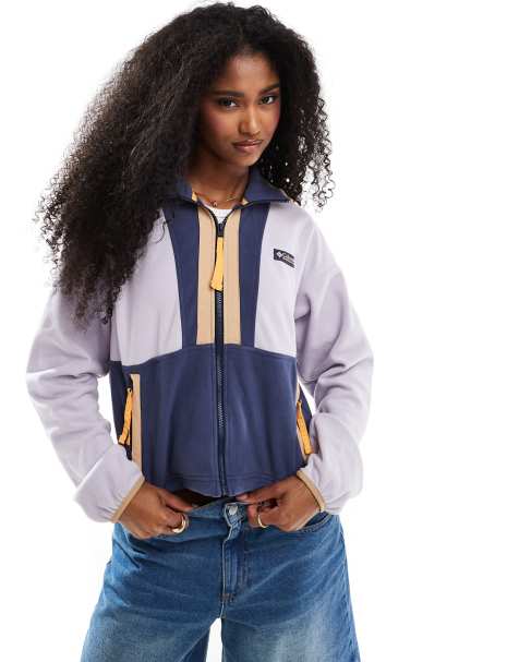 Columbia Backbowl II full zip fleece in purple - view 1