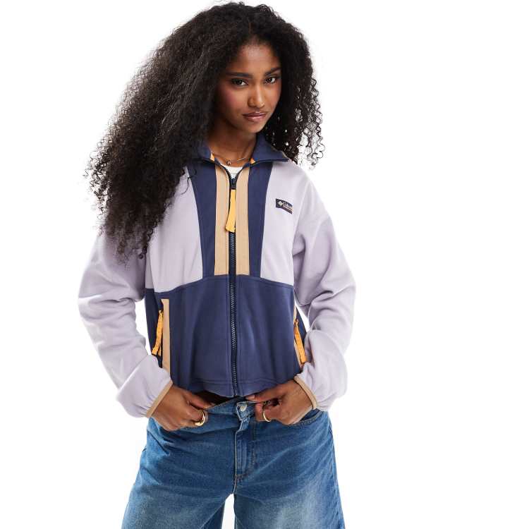 Columbia Backbowl II full zip fleece in purple | ASOS