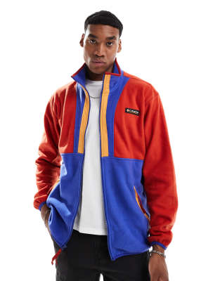 Columbia Backbowl II full zip fleece in red | ASOS