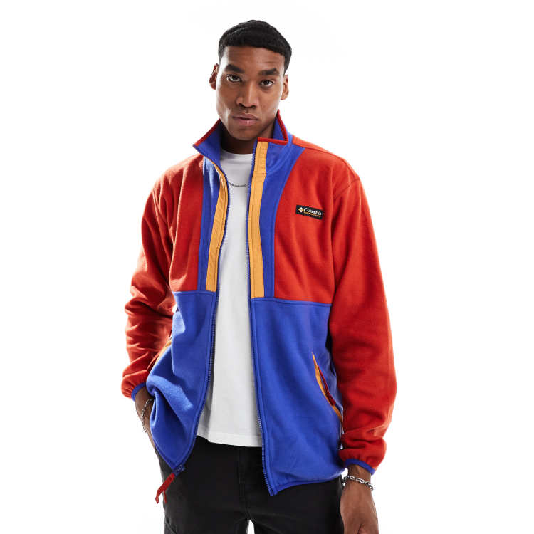 Columbia Backbowl II full zip fleece in red ASOS