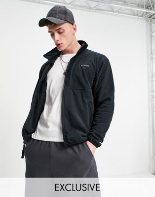 Columbia Backbowl Lightweight full zip fleece in black - ASOS Price Checker