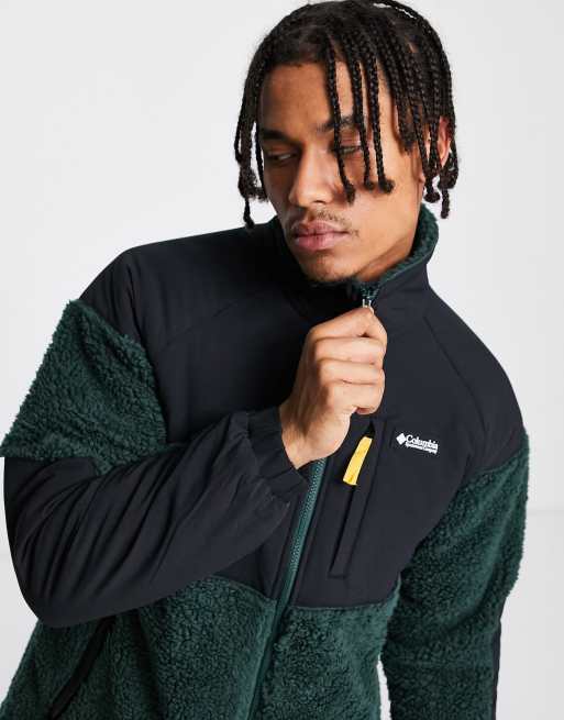 Columbia green hot sale fleece jacket