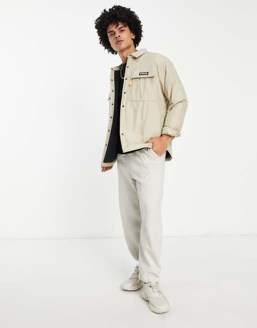 Columbia Ballistic Ridge woven insulated shirt jacket in stone, 4 of 4